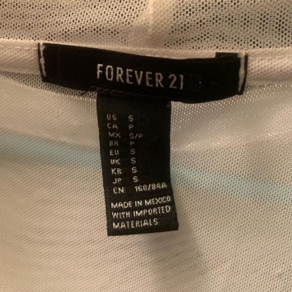 Sheer White Oversized Jersey Tee - Picture 2 of 4